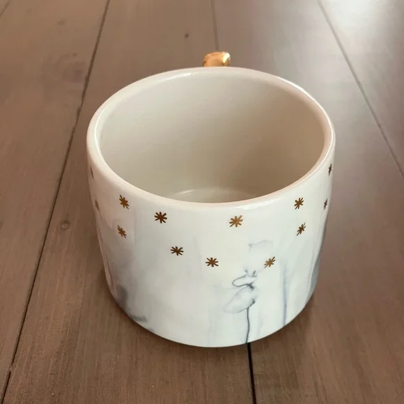 Anthropologie Night Sky Grey Blue Watercolor Drip Mug - Picture 4 of 8